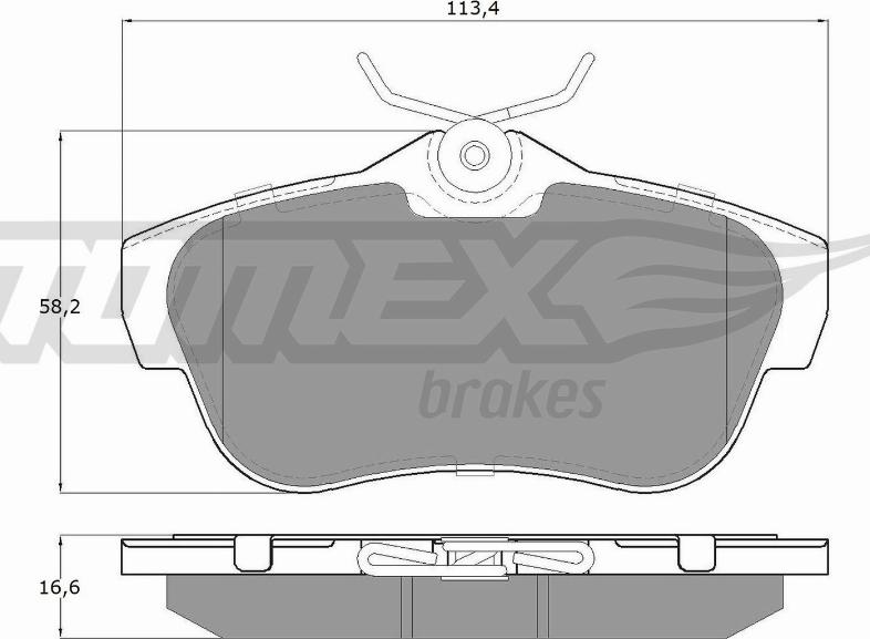 TOMEX brakes TX 15-94 - Комплект спирачно феродо, дискови спирачки parts5.com