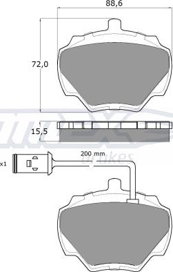 TOMEX brakes TX 15-50 - Set placute frana,frana disc parts5.com