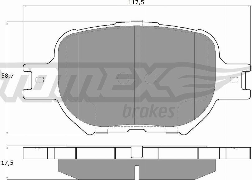 TOMEX brakes TX 15-62 - Set placute frana,frana disc parts5.com