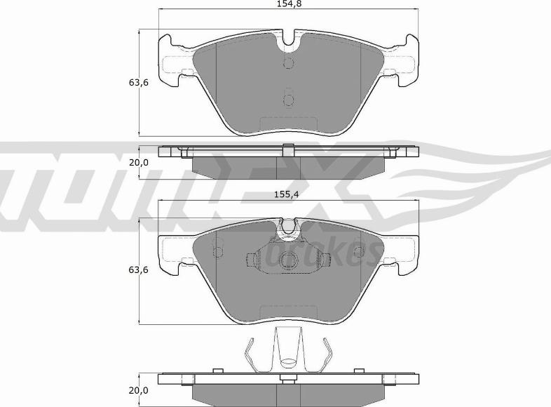 TOMEX brakes TX 15-09 - Set placute frana,frana disc parts5.com