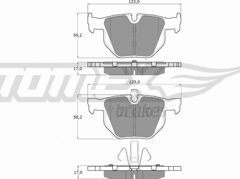 TOMEX brakes TX 15-14 - Set placute frana,frana disc parts5.com