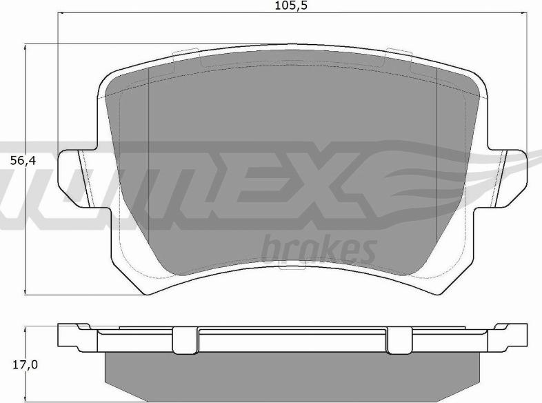 TOMEX brakes TX 15-83 - Fren balata seti, diskli fren parts5.com