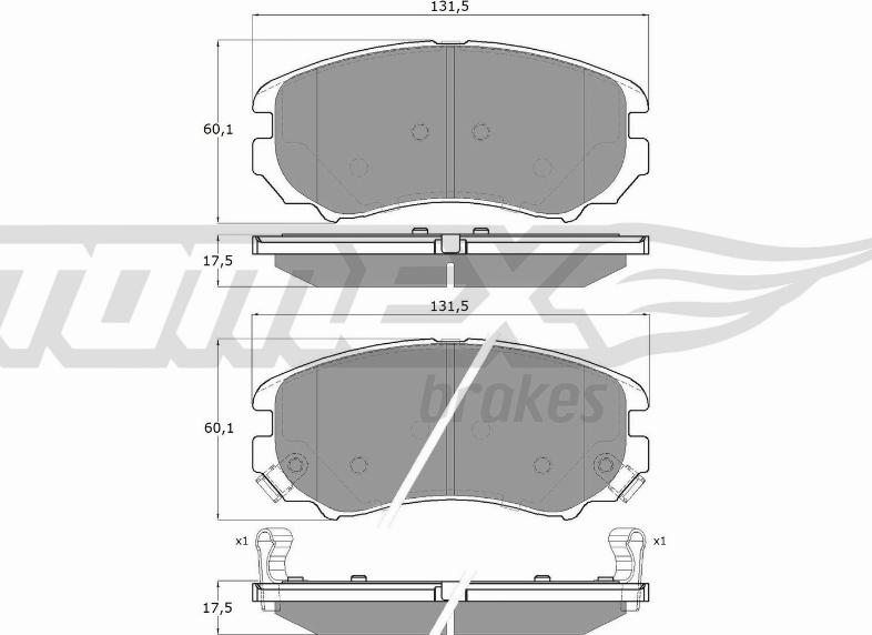 TOMEX brakes TX 15-29 - Set placute frana,frana disc parts5.com