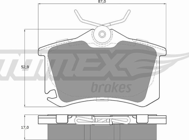 TOMEX brakes TX 15-22 - Sada brzdových destiček, kotoučová brzda parts5.com