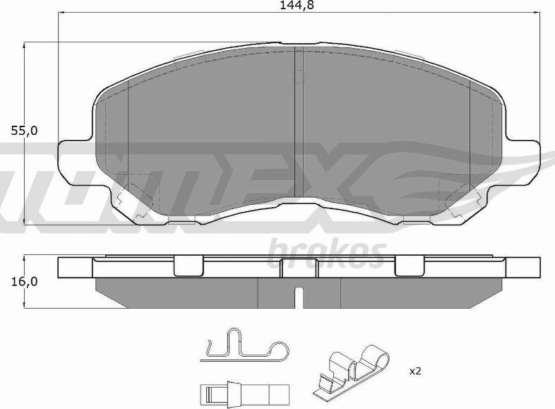 TOMEX brakes TX 15-27 - Set placute frana,frana disc parts5.com