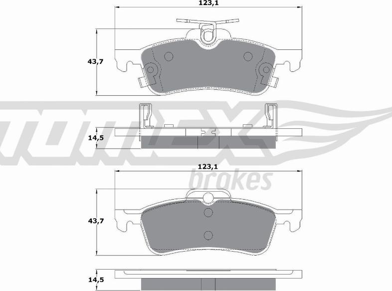 TOMEX brakes TX 15-79 - Zestaw klocków hamulcowych, hamulce tarczowe parts5.com