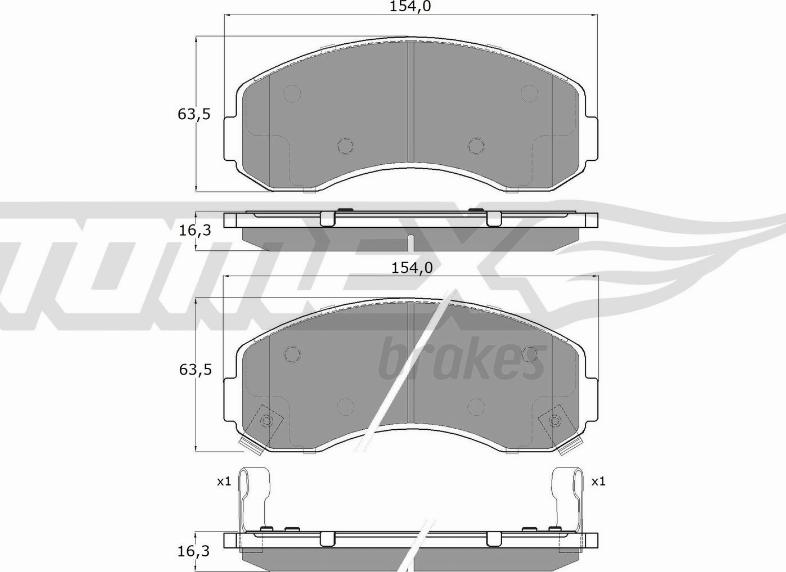 TOMEX brakes TX 15-71 - Set placute frana,frana disc parts5.com