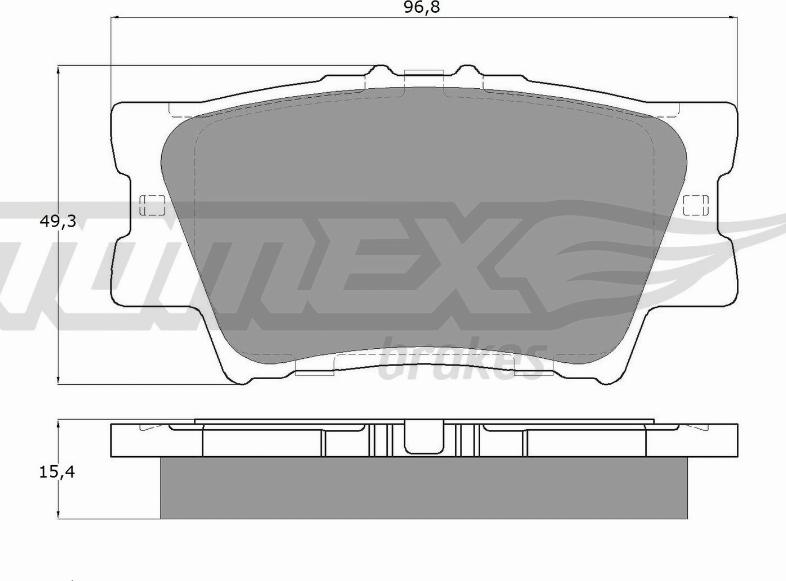 TOMEX brakes TX 15-73 - Комплект спирачно феродо, дискови спирачки parts5.com