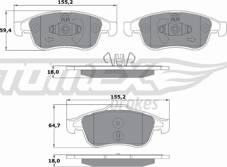 TOMEX brakes TX 16-41 - Juego de pastillas de freno parts5.com