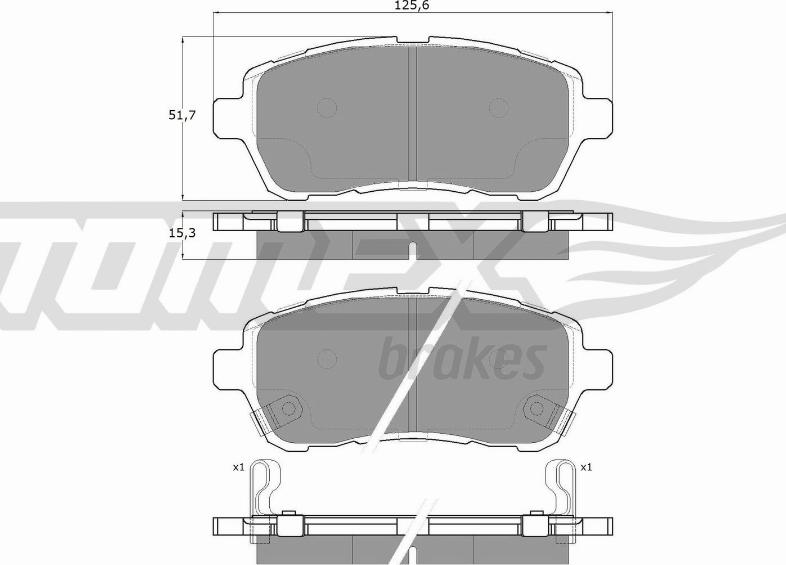 TOMEX brakes TX 16-47 - Set placute frana,frana disc parts5.com