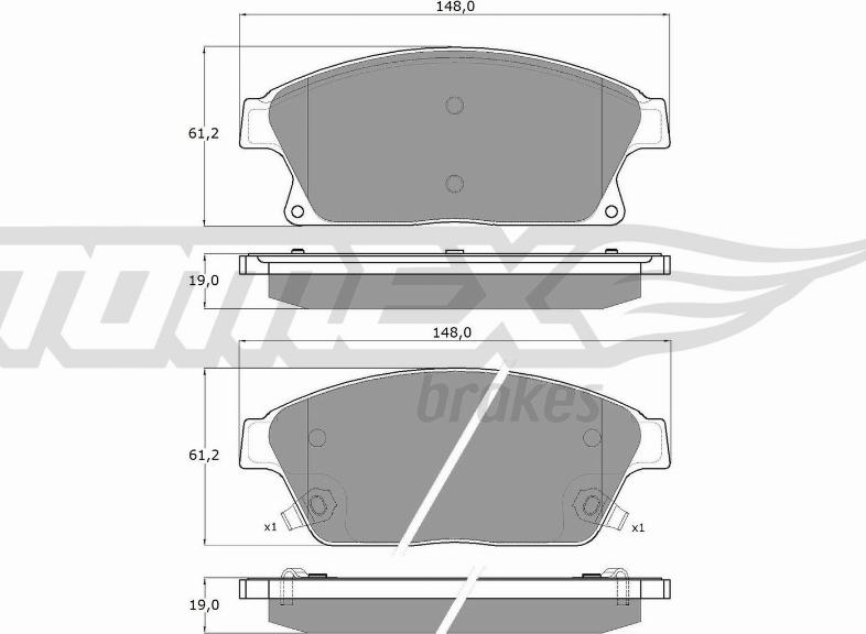 TOMEX brakes TX 16-51 - Set placute frana,frana disc parts5.com