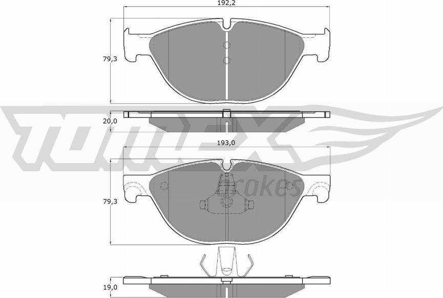 TOMEX brakes TX 16-66 - Set placute frana,frana disc parts5.com