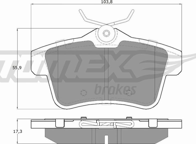 TOMEX brakes TX 16-60 - Set placute frana,frana disc parts5.com