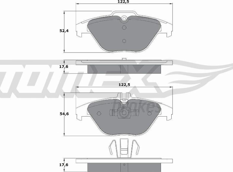 TOMEX brakes TX 16-01 - Komplet pločica, disk-kočnica parts5.com