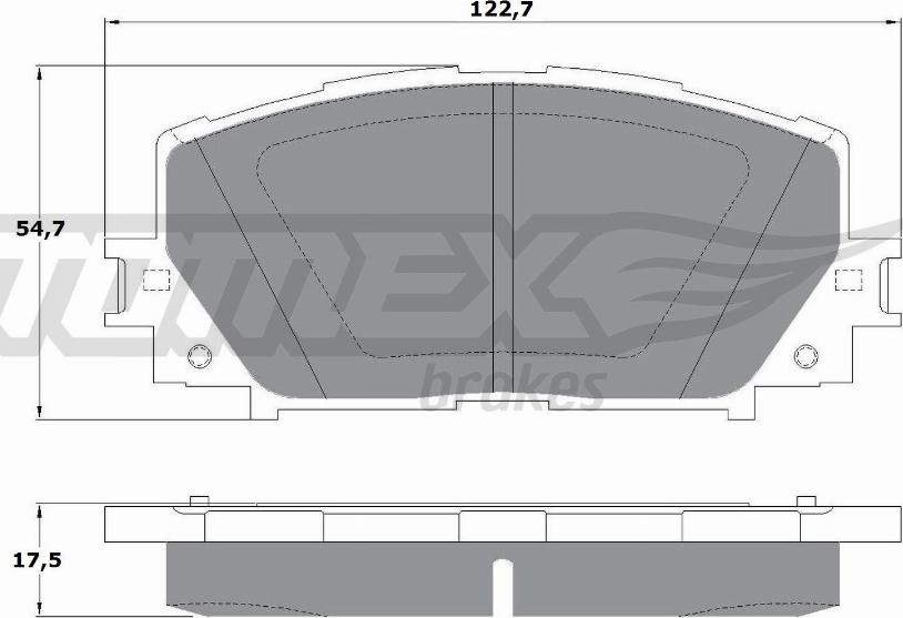 TOMEX brakes TX 16-10 - Комплект спирачно феродо, дискови спирачки parts5.com