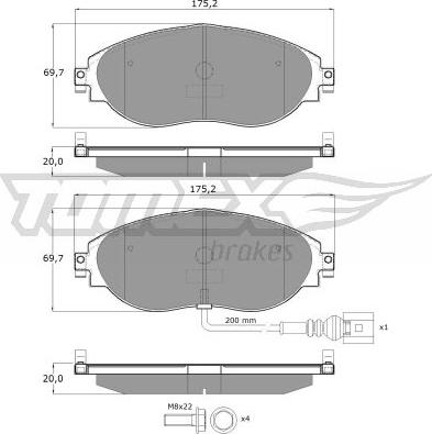 TOMEX brakes TX 16-84 - Set placute frana,frana disc parts5.com