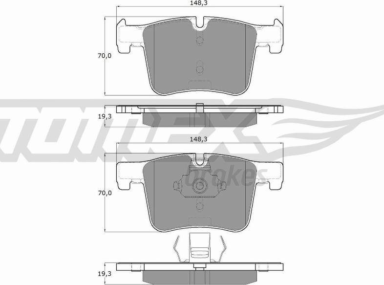 TOMEX brakes TX 16-85 - Set placute frana,frana disc parts5.com