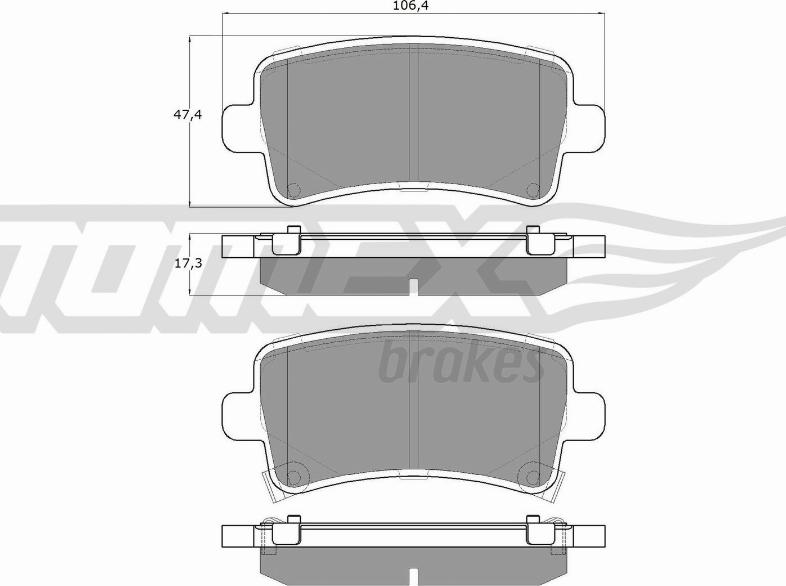 TOMEX brakes TX 16-36 - Set placute frana,frana disc parts5.com