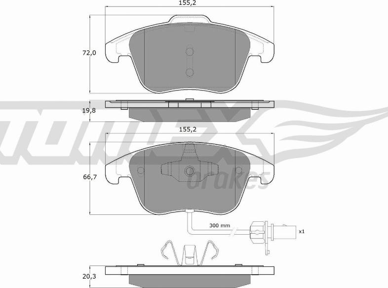 TOMEX brakes TX 16-75 - Set placute frana,frana disc parts5.com