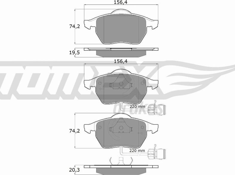 TOMEX brakes TX 10-941 - Σετ τακάκια, δισκόφρενα parts5.com