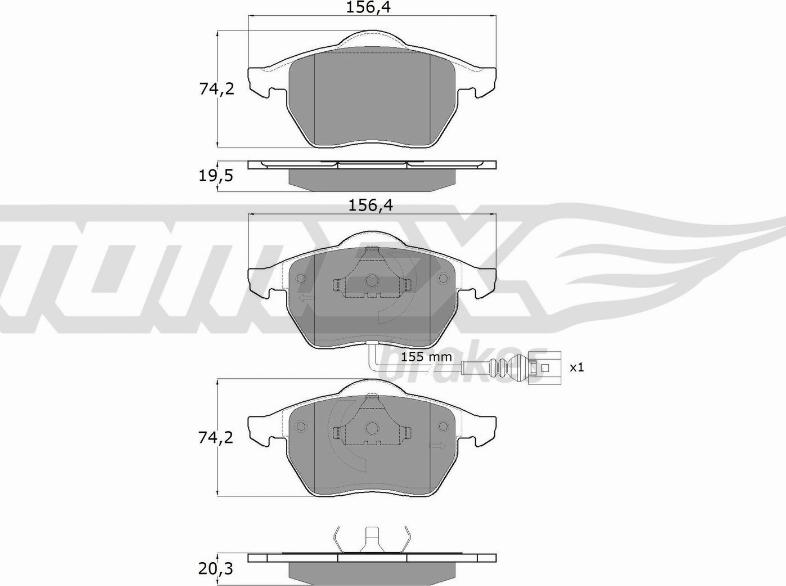 TOMEX brakes TX 10-942 - Тормозные колодки, дисковые, комплект parts5.com