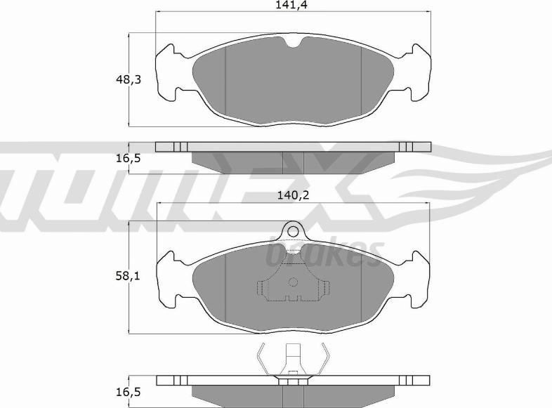 TOMEX brakes TX 10-49 - Set placute frana,frana disc parts5.com