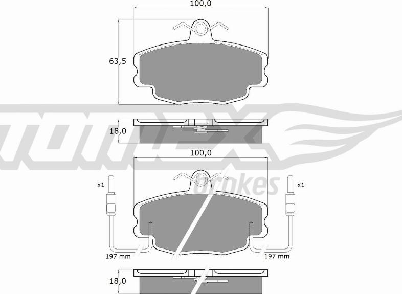 TOMEX brakes TX 10-48 - Set placute frana,frana disc parts5.com