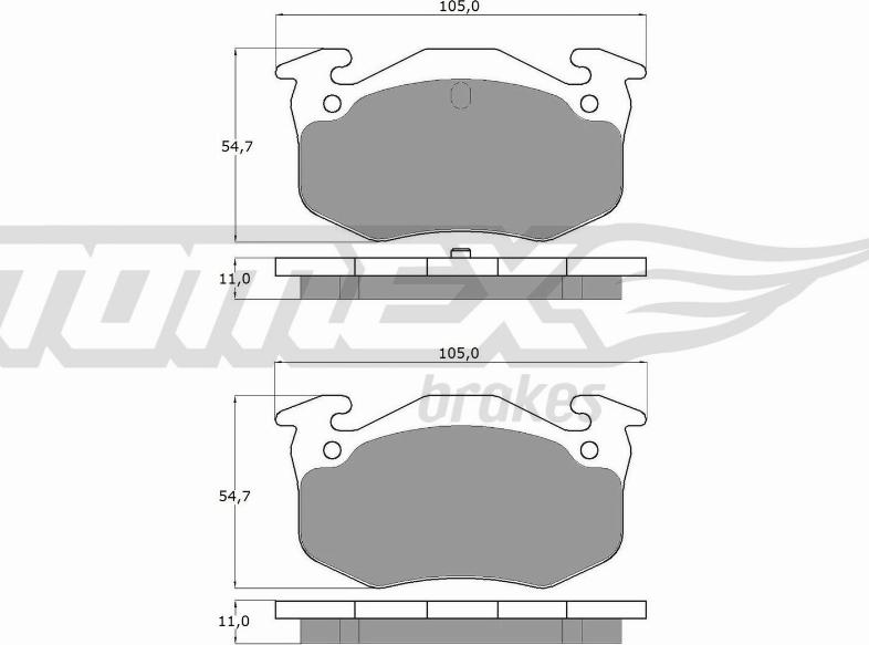 TOMEX brakes TX 10-502 - Fékbetétkészlet, tárcsafék parts5.com