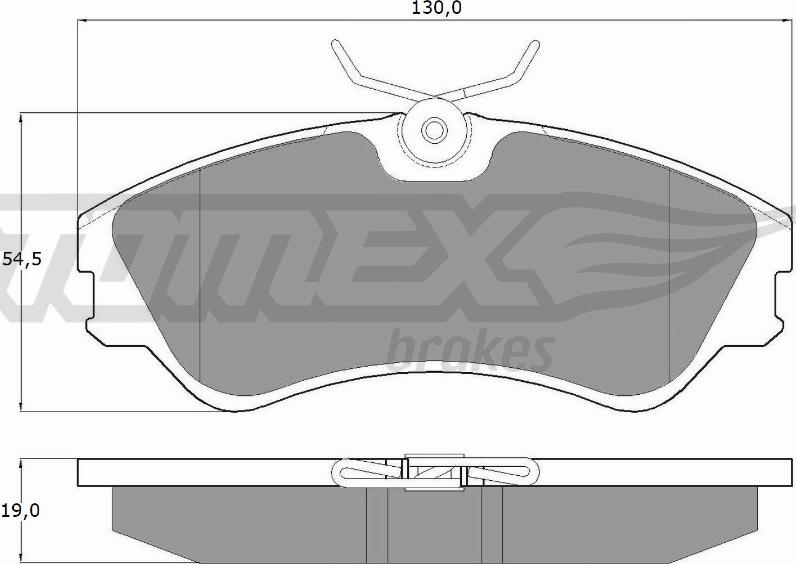 TOMEX brakes TX 10-65 - Zestaw klocków hamulcowych, hamulce tarczowe parts5.com