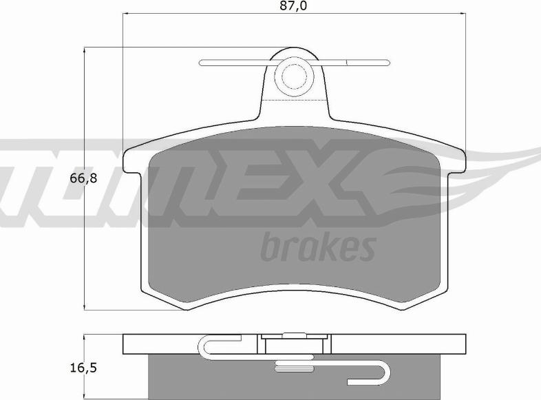 TOMEX brakes TX 10-62 - Set placute frana,frana disc parts5.com