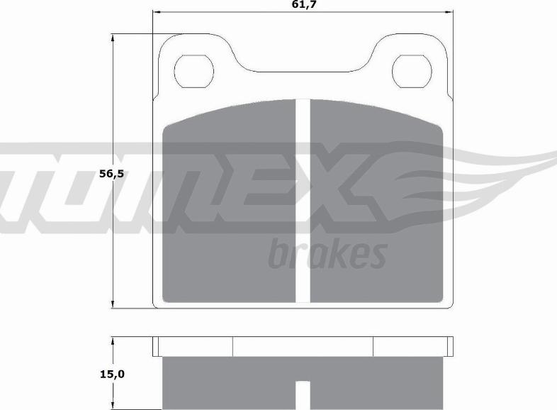 TOMEX brakes TX 10-19 - Komplet zavornih oblog, ploscne (kolutne) zavore parts5.com