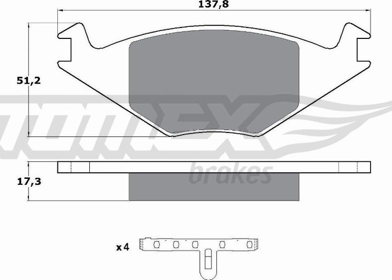 TOMEX brakes TX 10-15 - Set placute frana,frana disc parts5.com