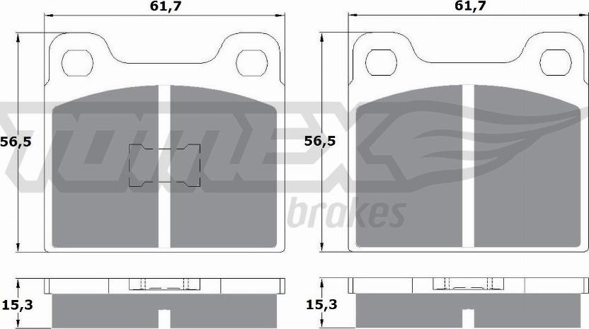 TOMEX brakes TX 10-16 - Brake Pad Set, disc brake parts5.com