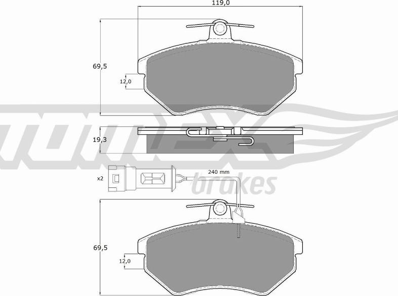 TOMEX brakes TX 10-111 - Set placute frana,frana disc parts5.com