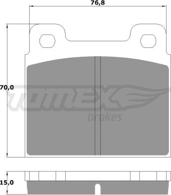 TOMEX brakes TX 10-18 - Σετ τακάκια, δισκόφρενα parts5.com