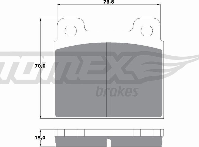 TOMEX brakes TX 10-18 - Тормозные колодки, дисковые, комплект parts5.com