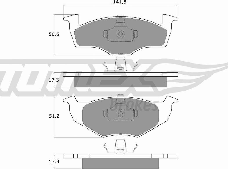 TOMEX brakes TX 10-85 - Set placute frana,frana disc parts5.com