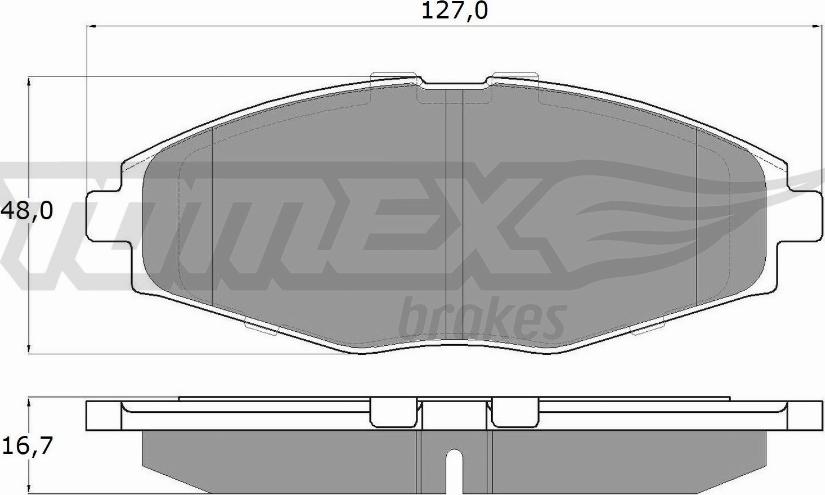 TOMEX brakes TX 10-80 - Brake Pad Set, disc brake parts5.com