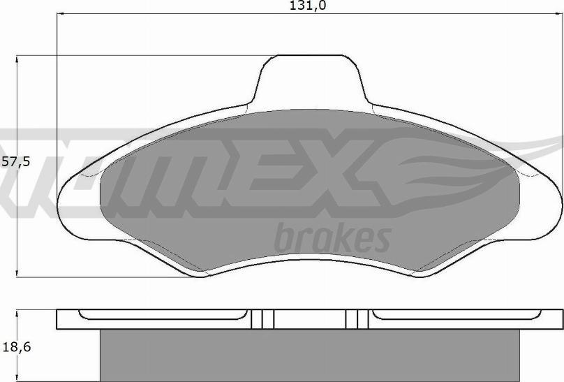 TOMEX brakes TX 10-82 - Sada brzdových platničiek kotúčovej brzdy parts5.com