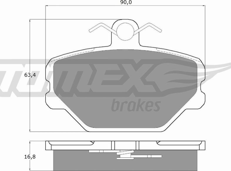 TOMEX brakes TX 10-39 - Sada brzdových destiček, kotoučová brzda parts5.com