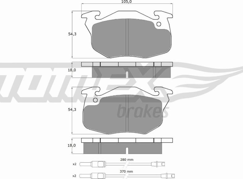 TOMEX brakes TX 10-341 - Set placute frana,frana disc parts5.com