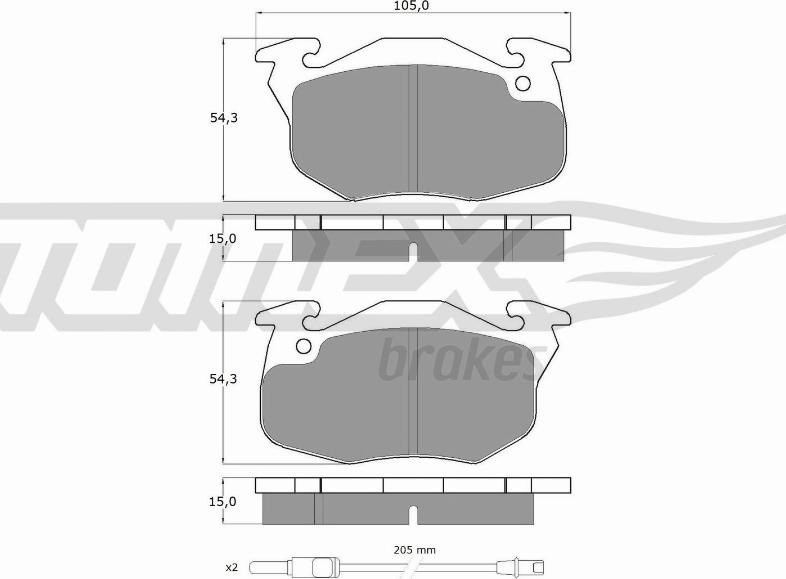 TOMEX brakes TX 10-342 - Set placute frana,frana disc parts5.com