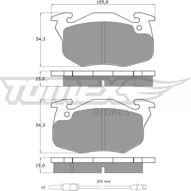 TOMEX brakes TX 10-342 - Set placute frana,frana disc parts5.com