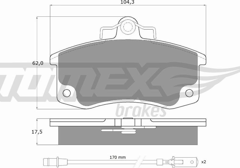 TOMEX brakes TX 10-361 - Set placute frana,frana disc parts5.com