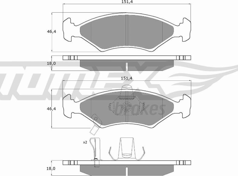 TOMEX brakes TX 10-29 - Set placute frana,frana disc parts5.com