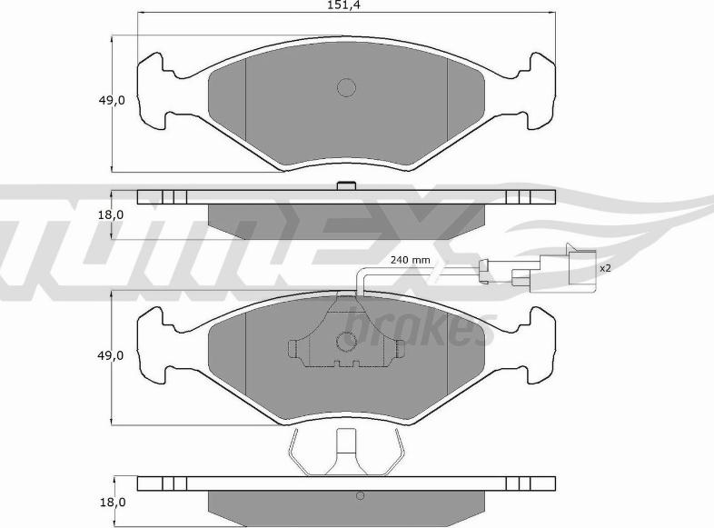 TOMEX brakes TX 10-791 - Set placute frana,frana disc parts5.com