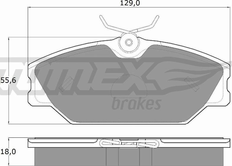 TOMEX brakes TX 10-761 - Bremsbelagsatz, Scheibenbremse parts5.com