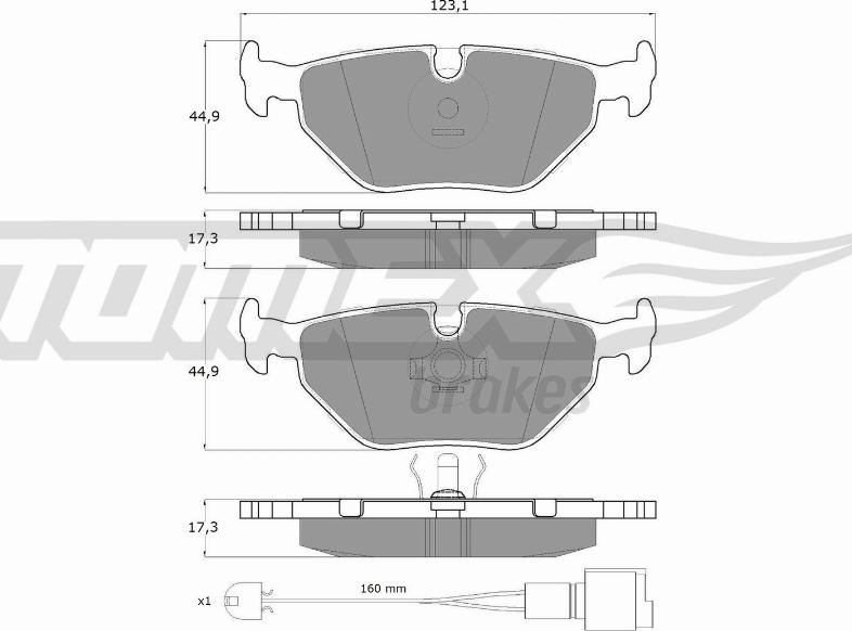 TOMEX brakes TX 10-701 - Set placute frana,frana disc parts5.com