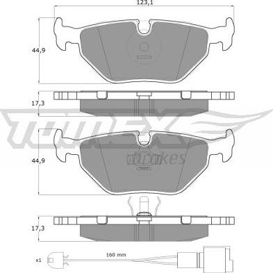 TOMEX brakes TX 10-701 - Brake Pad Set, disc brake parts5.com