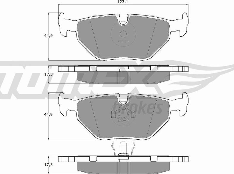 TOMEX brakes TX 10-70 - Komplet zavornih oblog, ploscne (kolutne) zavore parts5.com